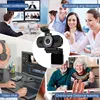 Smart Home Mini Webcam with Own 110 ° 1080P HD Wide Angle Built-in Stereo Microphone Support for Lens Autofocus Plug and Play 3