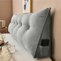 Super Soft Home Bedroom Triangle Bedside Filling Cushion Removable Washable Sofa Bed Back Support Tatami Pillow Lumbar Backrest 1