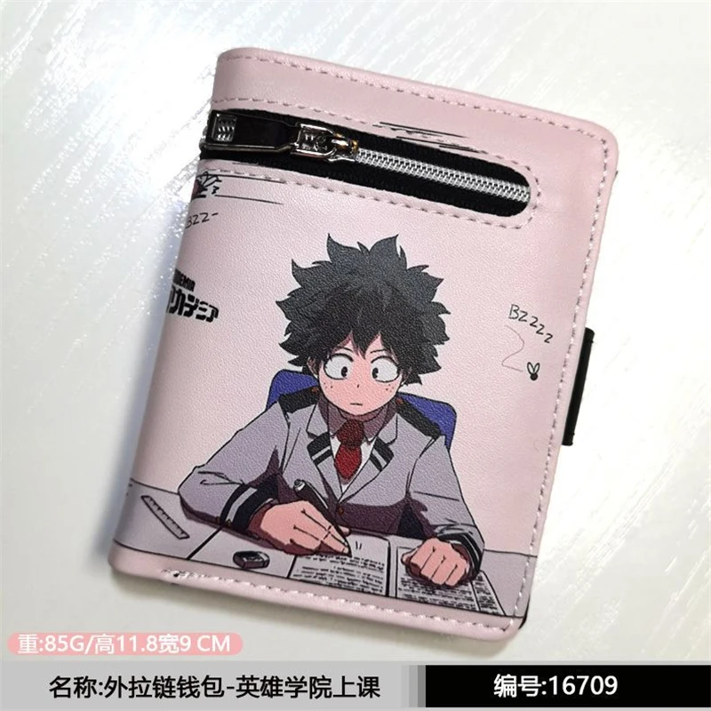 sexy police woman costume Hot Sell Anime My Hero Academia Short Wallet Midoriya Izuku/Todoroki Shoto PU Leather Purse with Coin Pocket Purse with Button naruto cosplay