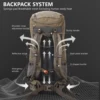 BISINNA 70L Camping Backpack Large Capacity Sport Bag With Rain Cover for Outdoor Travel Climbing Mountaineering Hiking Trekking 2