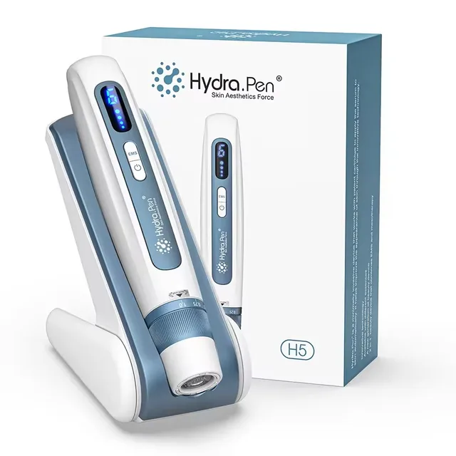 Latest 2 in 1 Microneedling Beauty Instrument Wireless Derma pen Hydra Pen H5 4 Pole EMS Microcurrent Skin Care Tool