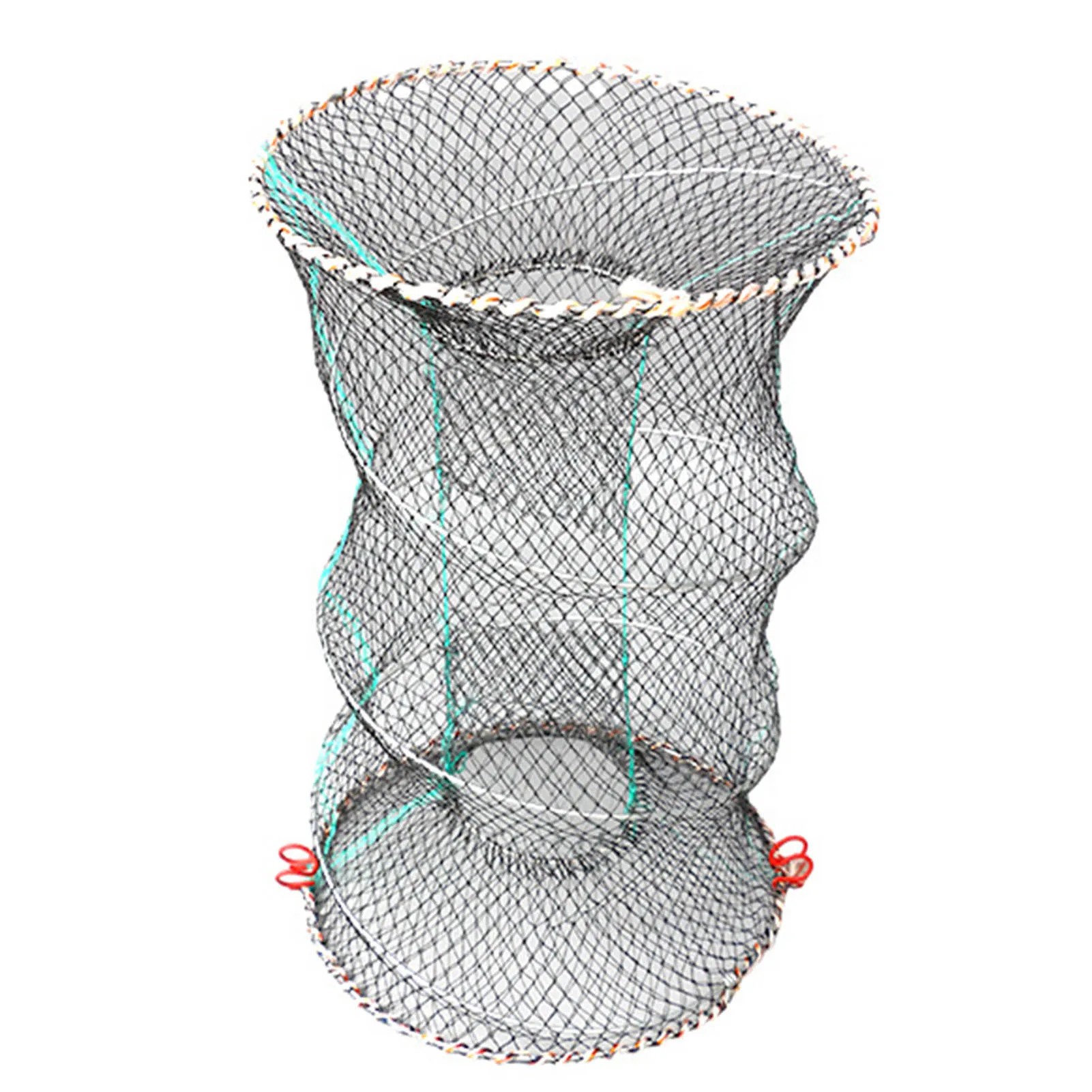 Description Picture 3 of itemFoldable Fishing Cage 25x45cm Portable Steel Wire Fishing Net Large Capacity Quick Drying Spring Fish Cage Fishing Accessories