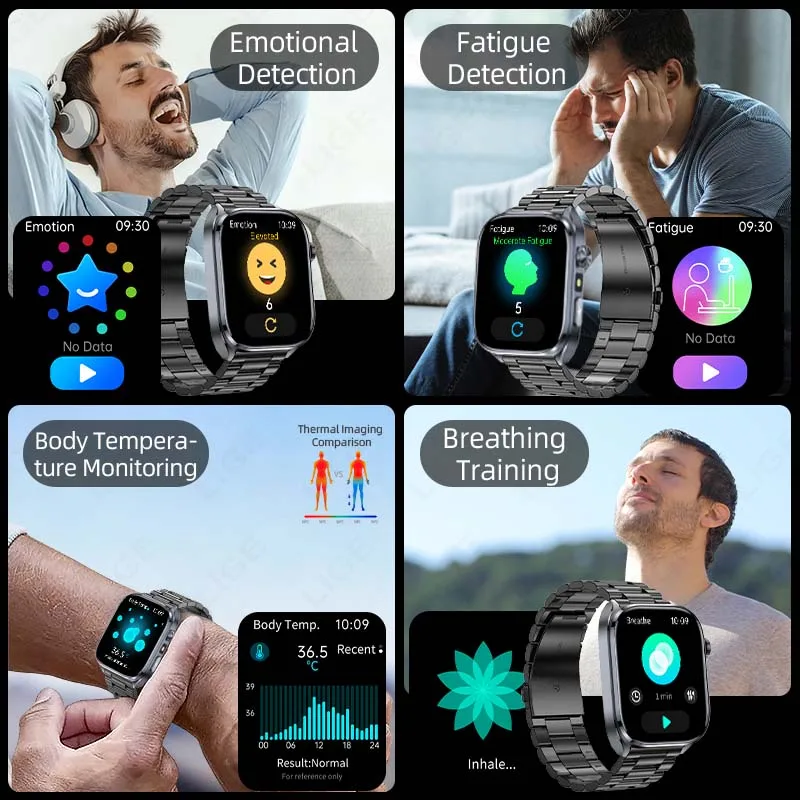 Body Composition Health Analysis Monitor Smart Watch Men ECG PPG Heart Rate Blood Pressure Uric Acid Health Tracker Smartwatches