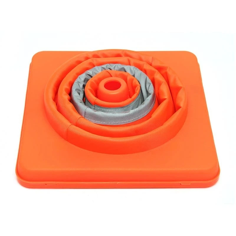 45cm Height Collapsible Traffic Cones Multi Purpose Pop up Reflective Safety Cone Soft Material Foldable Road Cone