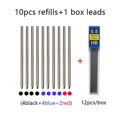 Multicolor Gravity Sensor 4-in-1 Ballpoint Pen and Mechanical Pencil Set (Refills Set)