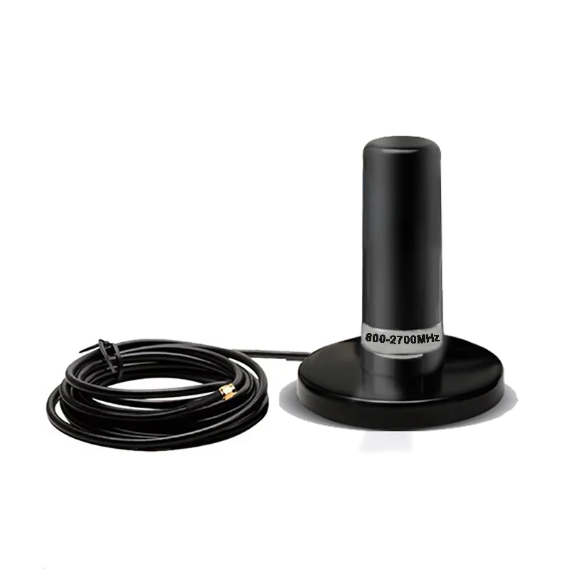 High Power GSM 2G 3G 4G Car Outdoor Waterproof Gain 35dbi Large Magnetic Chuck Base Station Antenna N-J SMA-J RG58 3m Cable