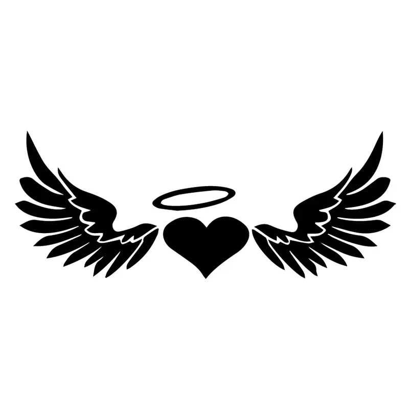 

Сердце ангельские крылья гало класс искусство автомобиль стикер модная виниловая наклейка 17,2 см * 6,6 см