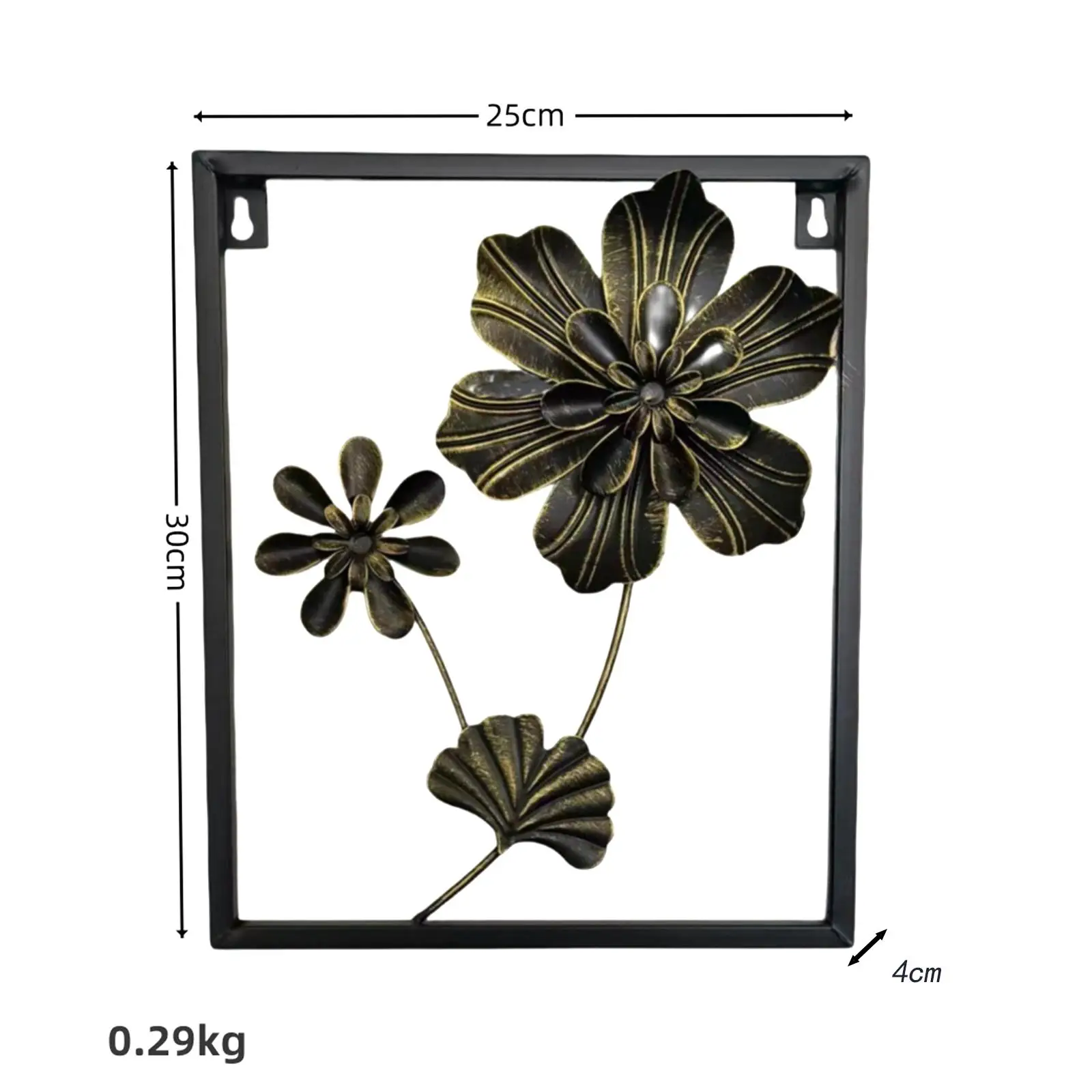 Flower Metal Wall Art Decor Hanging Office Living Room Floral Wall Sculpture