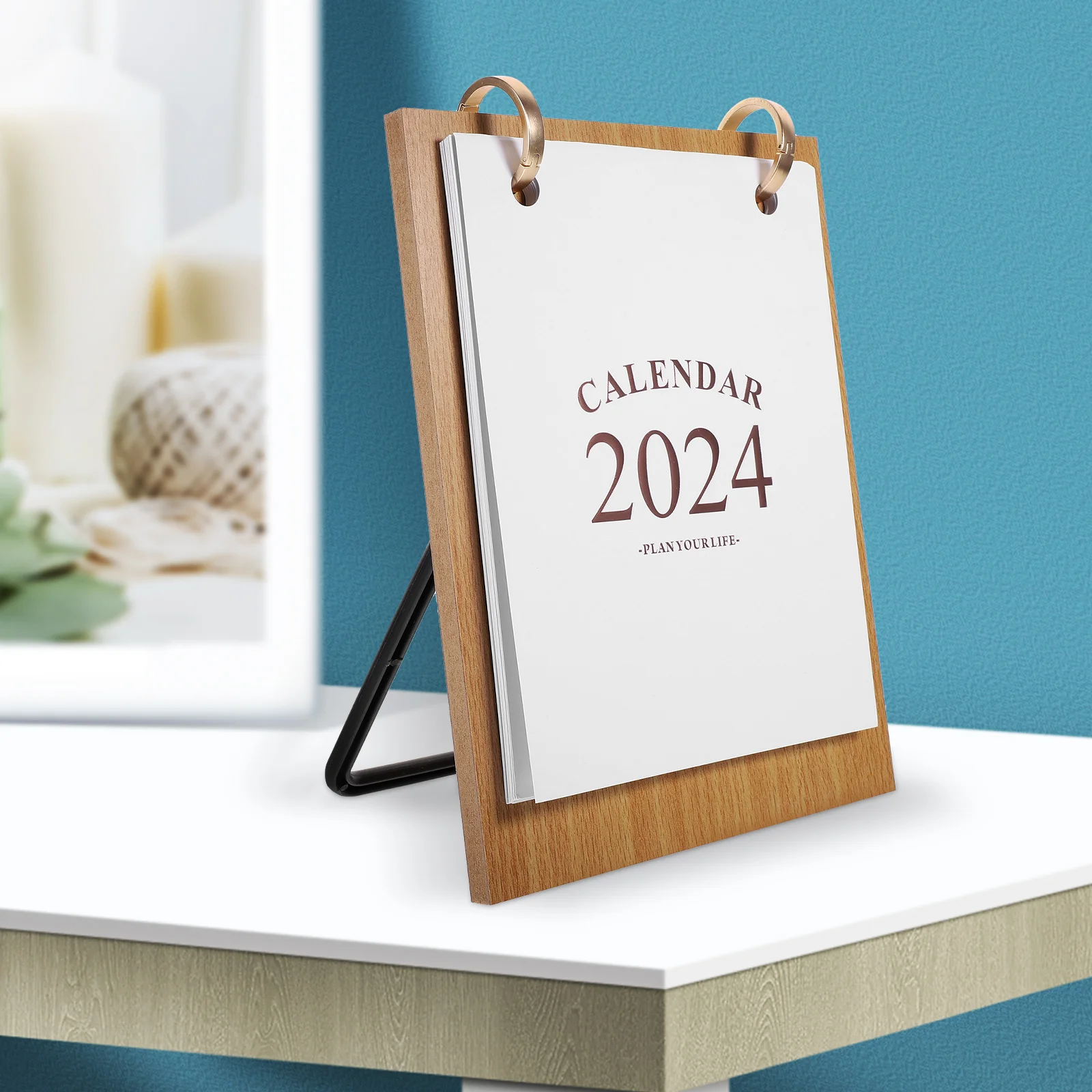

Декоративный Настольный вертикальный календарь, календарь, календарь ежемесячный, календарь с деревянной подставкой для дома и офиса