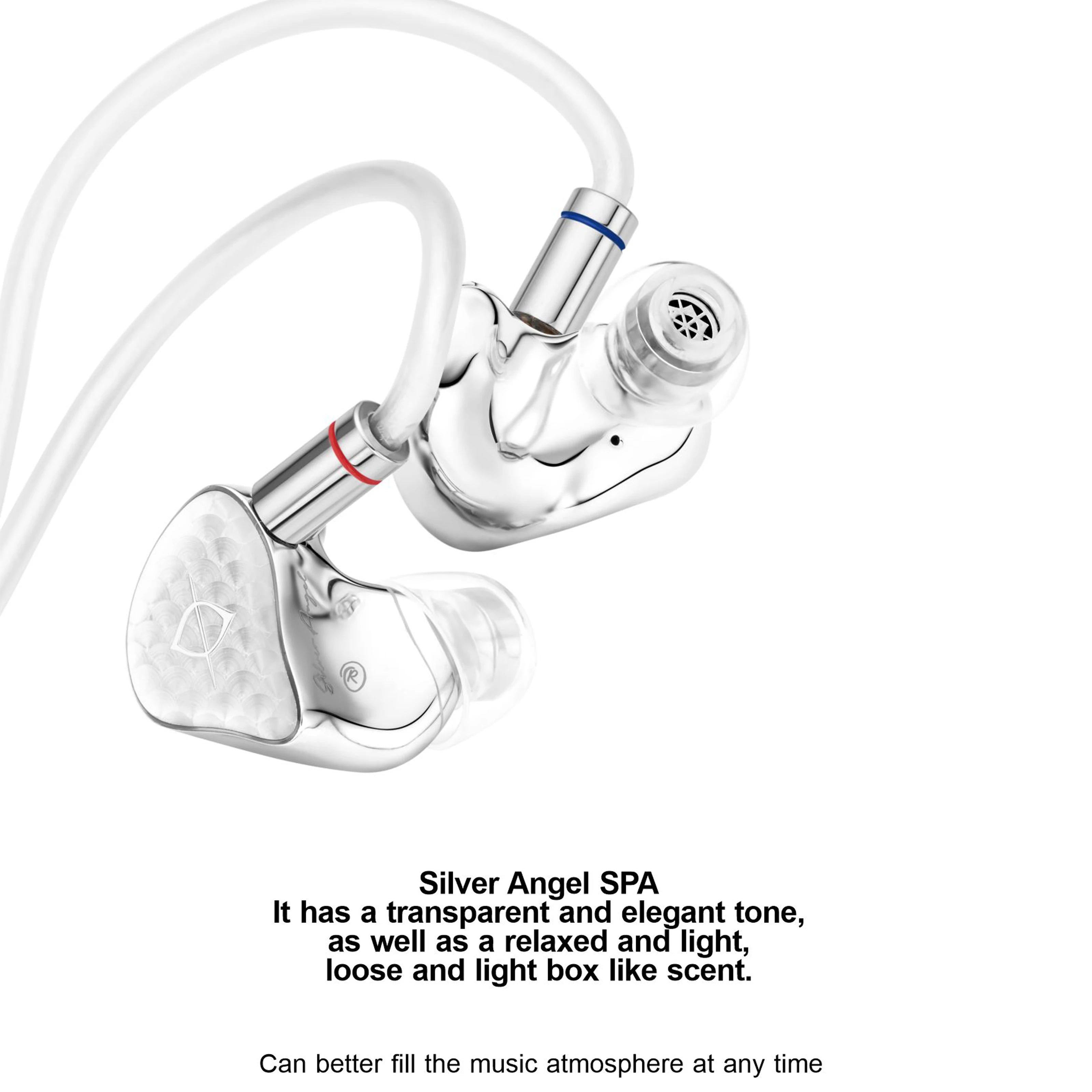 EarAcoustic Audio SPA-Pro Series Silver Angel HiFi Iems Ultra Clear Analysis Graphene Diaphragm Dual Magnetic Dynamic Driver 5