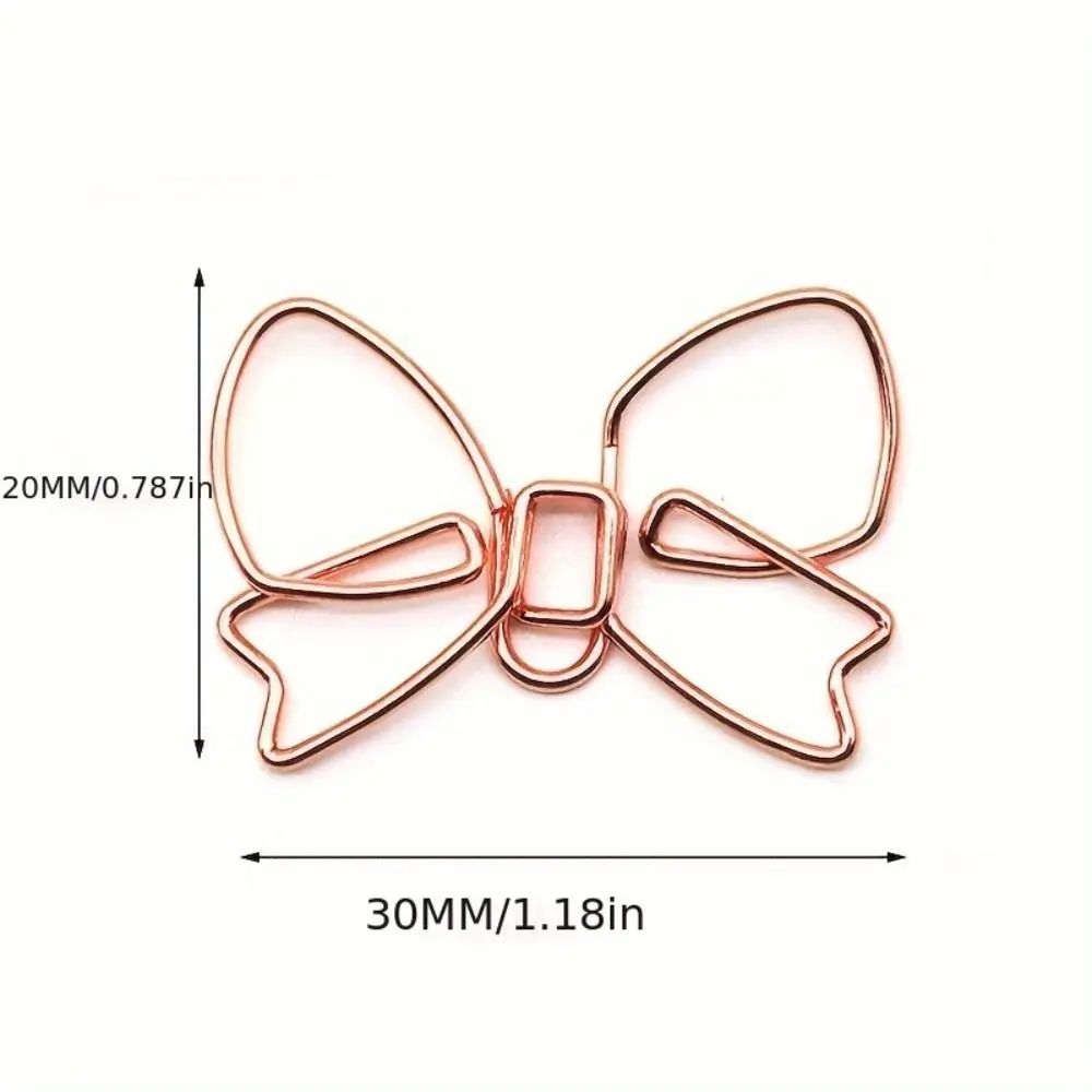 10PCS 종이 장식 금속 Bowknot 종이 클립 특수 모양의 크리 에이 티브 북마크 클립 골드 종이 클램프 사무실/학교