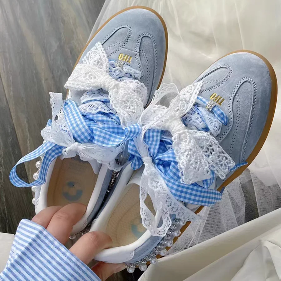 2 Stück Schnürsenkel kombinieren 2 Stück Gitter-Schnürsenkel Bunte trendige Schnürsenkel DIY DE Trainingsschuhe Rosa Casual Sports Lederschuhe Spitze – Detail 7