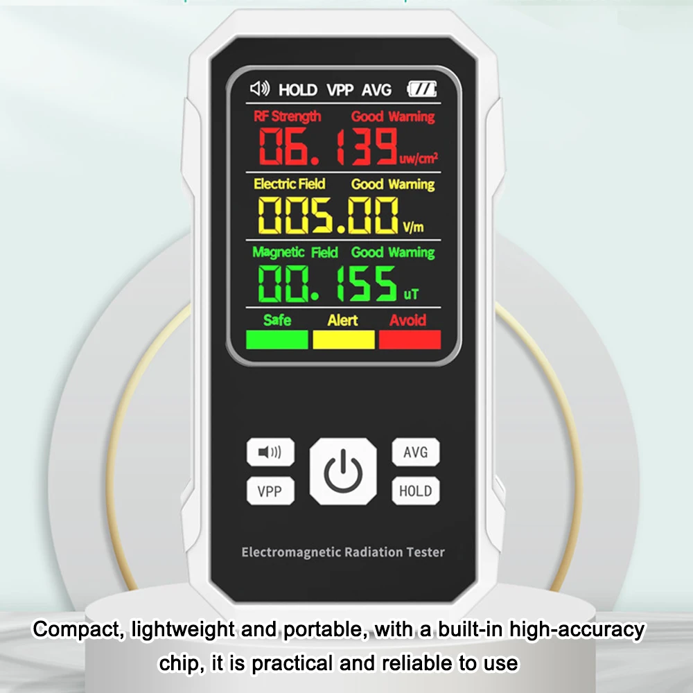 Electromagnetic Radiation Detector Electric Field Intensity Tester Magnetic-field Intensity Test Meter RF Strength Detection
