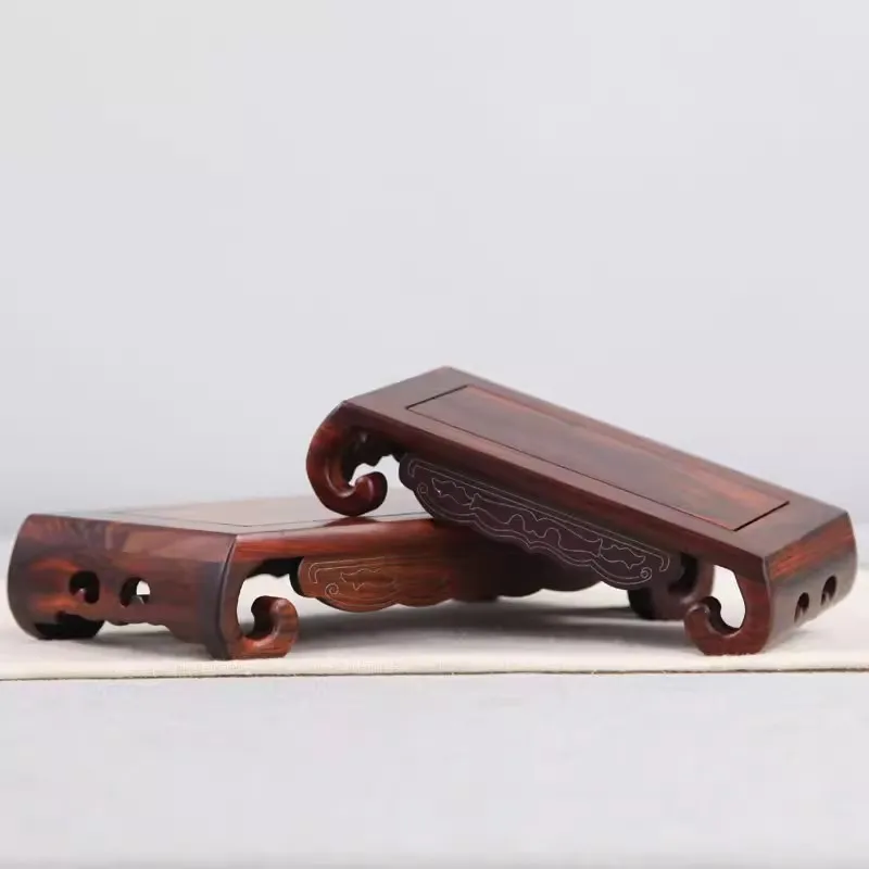 Wooden Miniatures Table Base, Tea Set, Pedestal Figurines, Vase, Incense, Fish Tank, Stone Display Stand, Flower Pot, Bonsai P