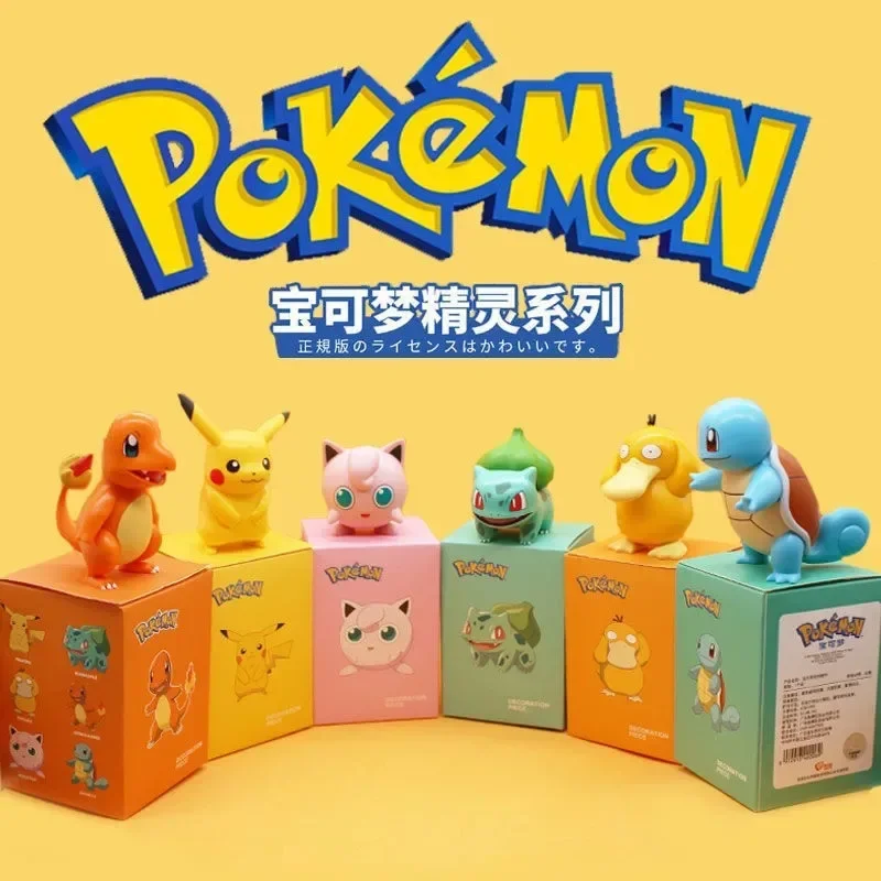

Pokemon Sleep Style Box Decoration Cartoon Pikachu Dool Handheld Can Reach Duck Little Fire Dragon Jenny Turtle Magic Baby Toy