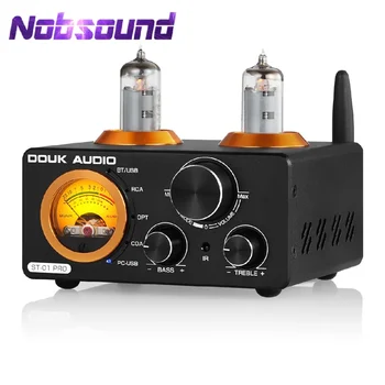 Nobsound HiFi Bluetooth 5.0 Amplificatore valvolare Ricevitore stereo DAC USB COAX/OPT Amplificatore digitale audio domestico con misuratore VU 100 W + 100 W 1