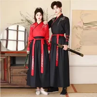 Ensemble de 2 pièces, vêtements traditionnels pour hommes, vêtements Vintage Cosplay chinois Hanfu, robe brodée pour femmes, vêtements de Style ethnique 2
