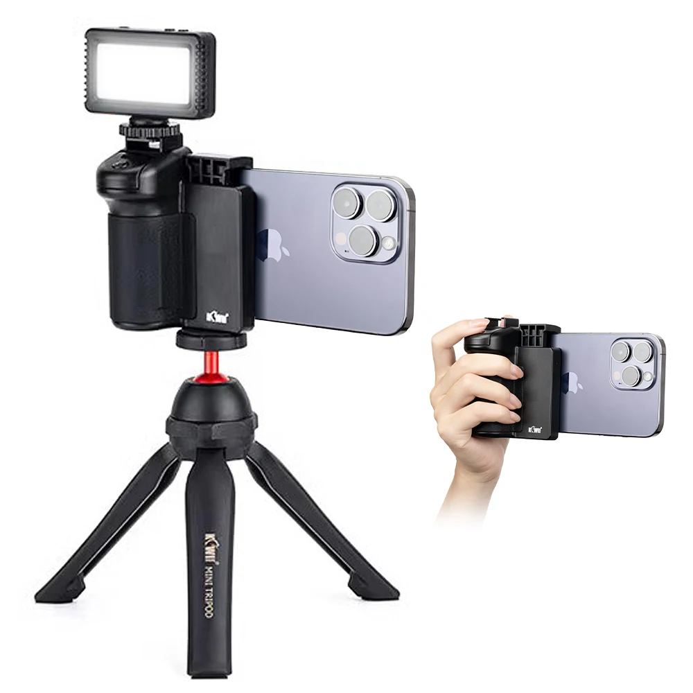 Phone Camera Grip Handle Holder Phone Tripod Mount With Detachable