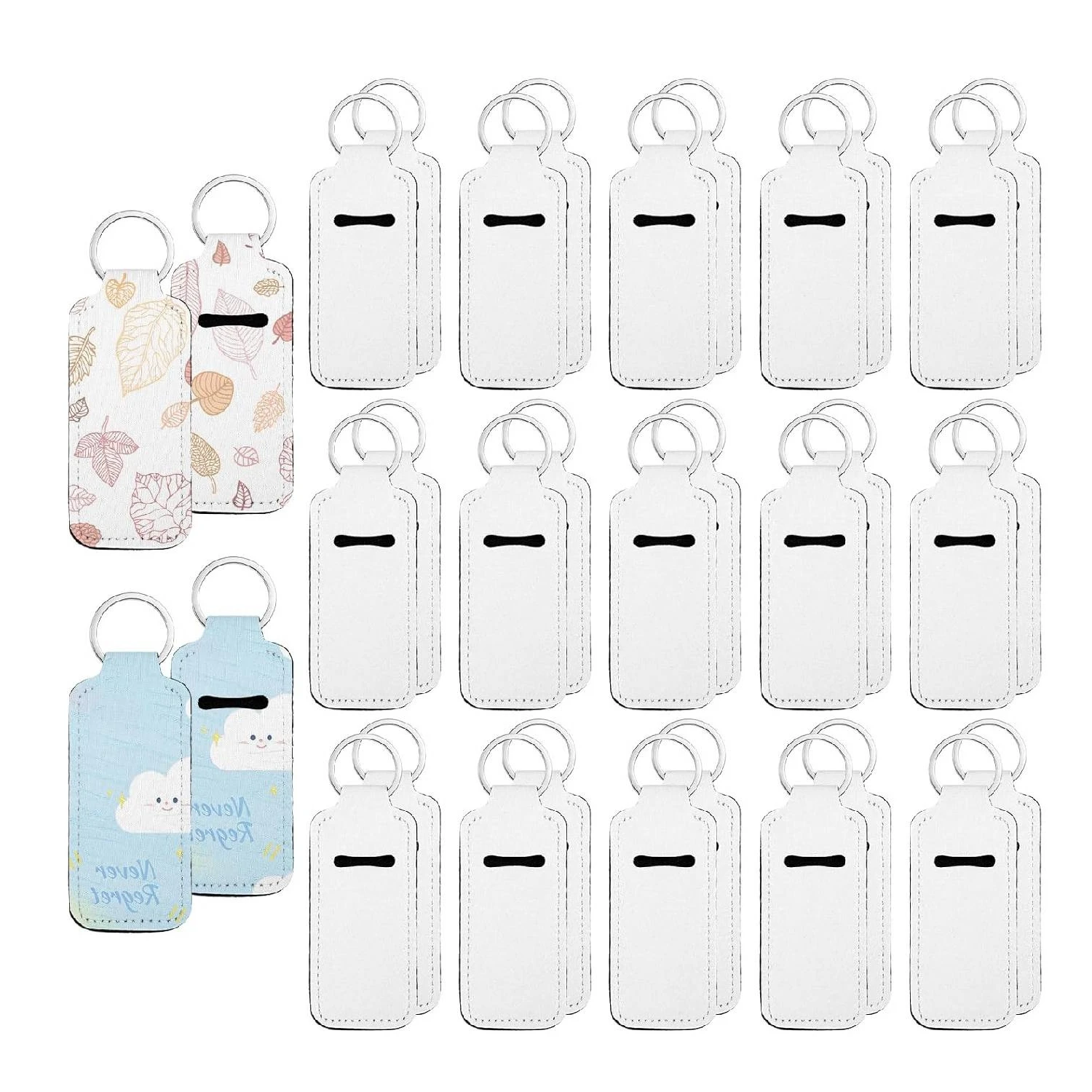 10 Pcs Sublimation Lip Balm Holder Keychain Blanks – for Vibrant