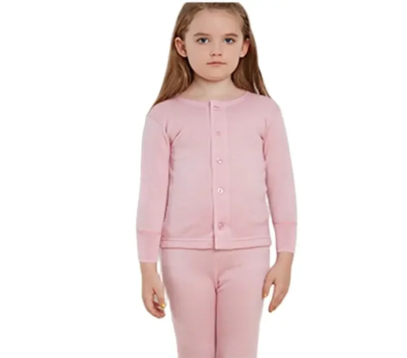 100% Merino Wool Kids Button-Down Cardigan Baby Boys Girls Merino Wool Base Layer Knit Sweater Jackets Warm Moisture Wicking