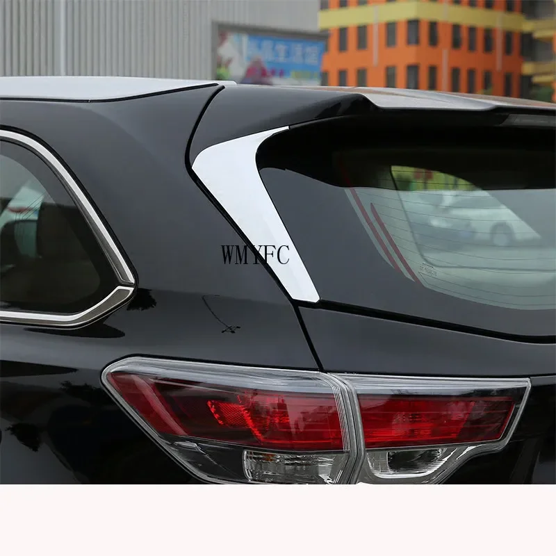 ABS Car Rear Windows Pillar Spoilers Wings Cover Trim Car Styling Accessory For Toyota Highlander 2015