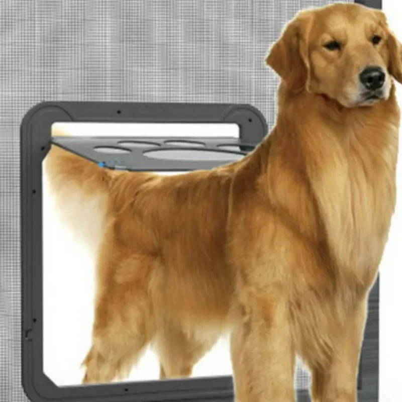Small door pet supplies with lock cats and dogs free access to mosquito screen nylon mesh WF1015 pet door plastic pet door
