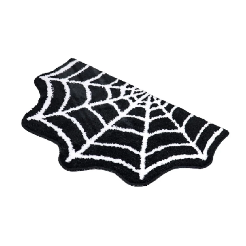 

Spider Web Bath Mat Halloween Bath Mat Non-Slip Rugs Spiderweb Rug Doormat Floor Mat Carpet Rug Home Bath Shower Decor