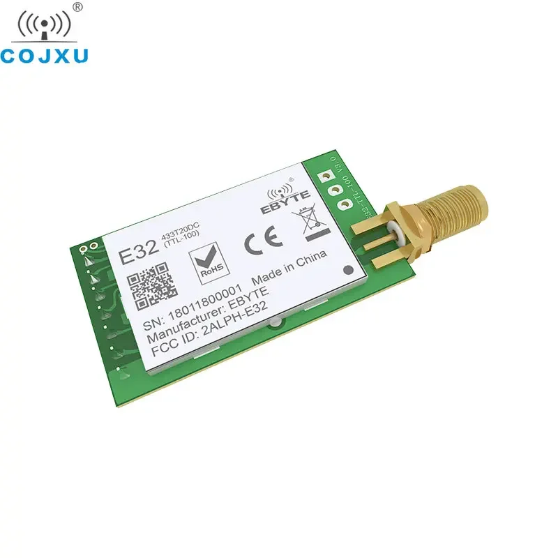 LoRA UART RF Module 433MHz 20dBm 3km Wireless Transceiver Transmitter Receiver LoRa SMA-K Antenna E32-433T20D-V8.1