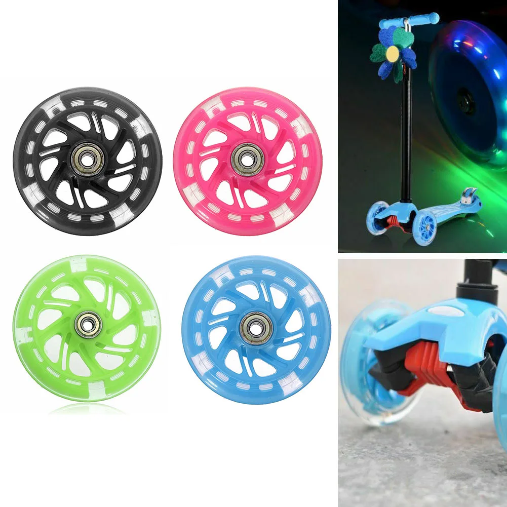 LED Flash Scooter Wheel Flashing Lights PU Children Scooter Replacement Wheels 12*2cm For Scooter ﻿skating