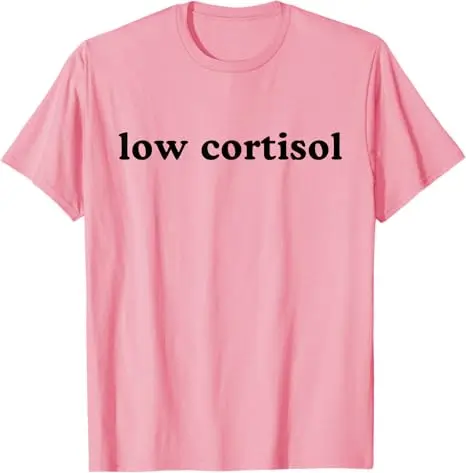Low Cortisol T-Shirt mit Y2K-Buchstaben-Print, Streetwear-Kleidung, cooles Cortisol-Maxxing-Grafik-Slogan-T-Shirt, Fitness-Top – Detail 6