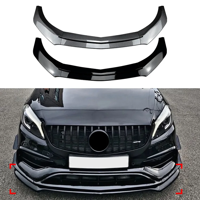 

Front Lip And Front Shovel Exterior Modification For Mercedes-Benz A-Class W176 A200 A260 A45 AMG 2013-2018 Car Bumper Tuning