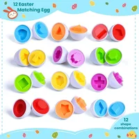 Matching Eggs Toys for 1 2 3Toddlers Montessori Toys Easter Eggs Shape Sorter Games Children Educational Learning Toys 5