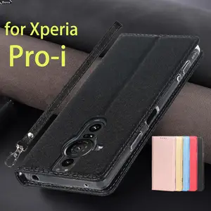 Pu Leather Phone Case for Sony Xperia Pro-I / Xperia Proi Flip Case Magnetic Adsorption Fundas Coque Frosted Touch Cover