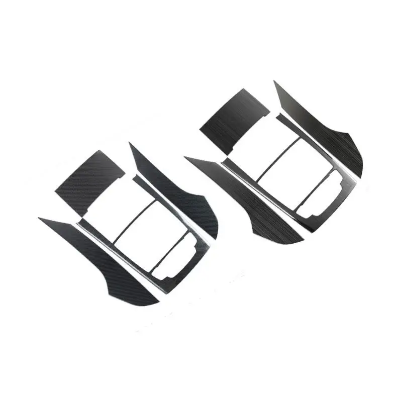 Car Styling Center Console Gear Shift Frame Trim Strip Accessories For Audi A6 C7 2012-2018 Carbon Fiber Texture / Black Brushed 2