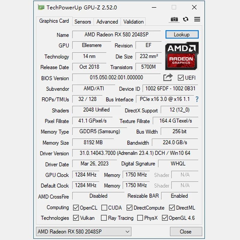 Placa Gráfica Mllse-amd Radeon rx 580 8g Gddr5 256bit 2048sp Pci Express 3.0x16 Gpu Jogos de Computador rx 580 8gb - Imagem 3
