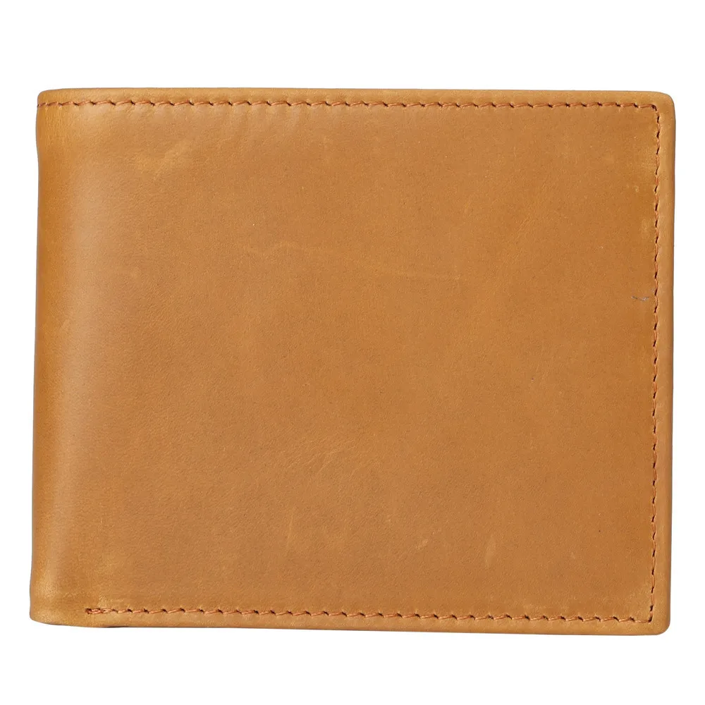 Portafoglio da Uomo in Pelle Crazy Horse, Porta Carte di Credito e Bancomat, Stile Retrò Semplice - immagine 3