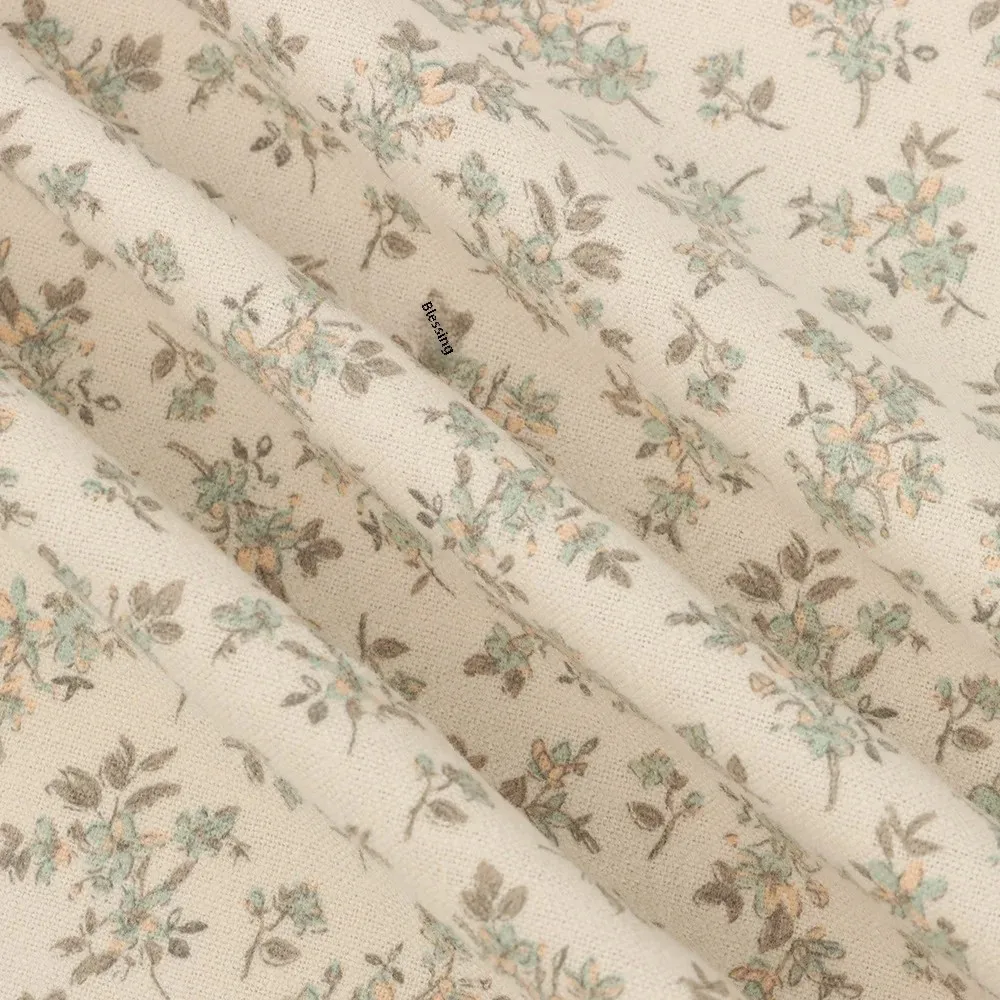 In-Stock Cotton Printing Fabric Baihua Grass Flower Design Women's Clothing Children's Wear Small Shirt Cloth From China