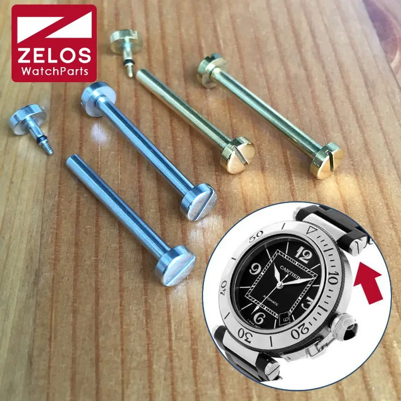 2 Pezzi/Set 24.7Mm Vite A Vite Asta Del Tubo Per Cartier Pasha Ceramic Watch Band Link Parts Tools