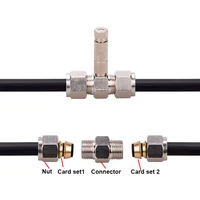 10Pcs High Pressure Seat Misting System Fittings, Straight Joint Nozzles, Quick Connector, Tee Elbow, 3/8 ", 9.52mm, 2