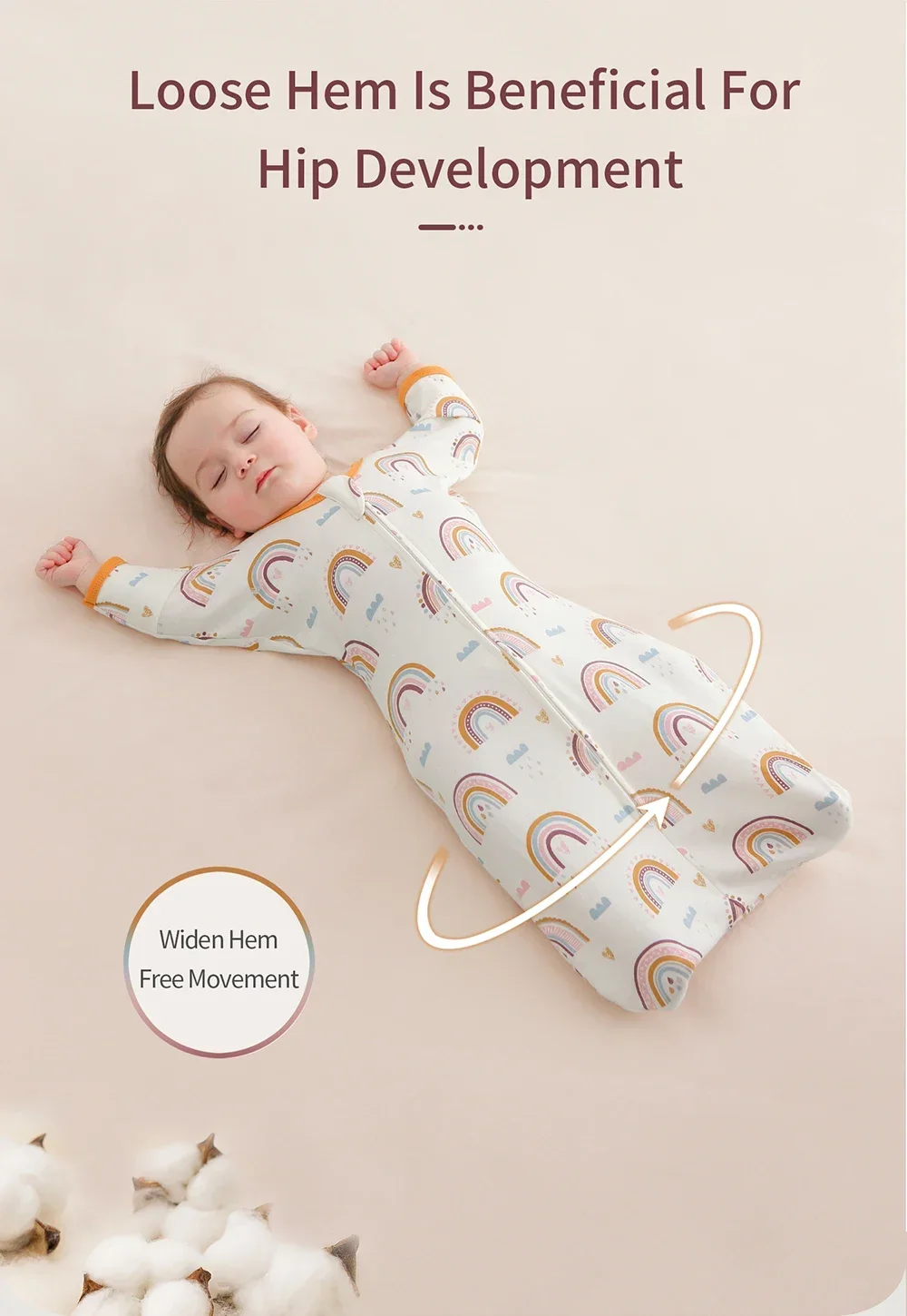 Sleeveless Vest Baby Sleeping Bag Cotton Thin Breathable Pajamas Anti-Kicking Cocoon for Newborn Envelope Sleep Sack Bedding 6