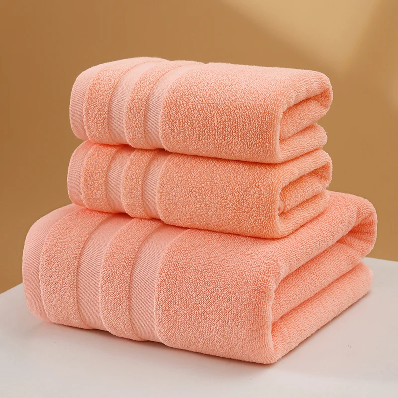 2pcs 100% Cotton Adult Large Bath Towels Men';s and Women's Large Bath Towels Cycling Towel 70x140cm