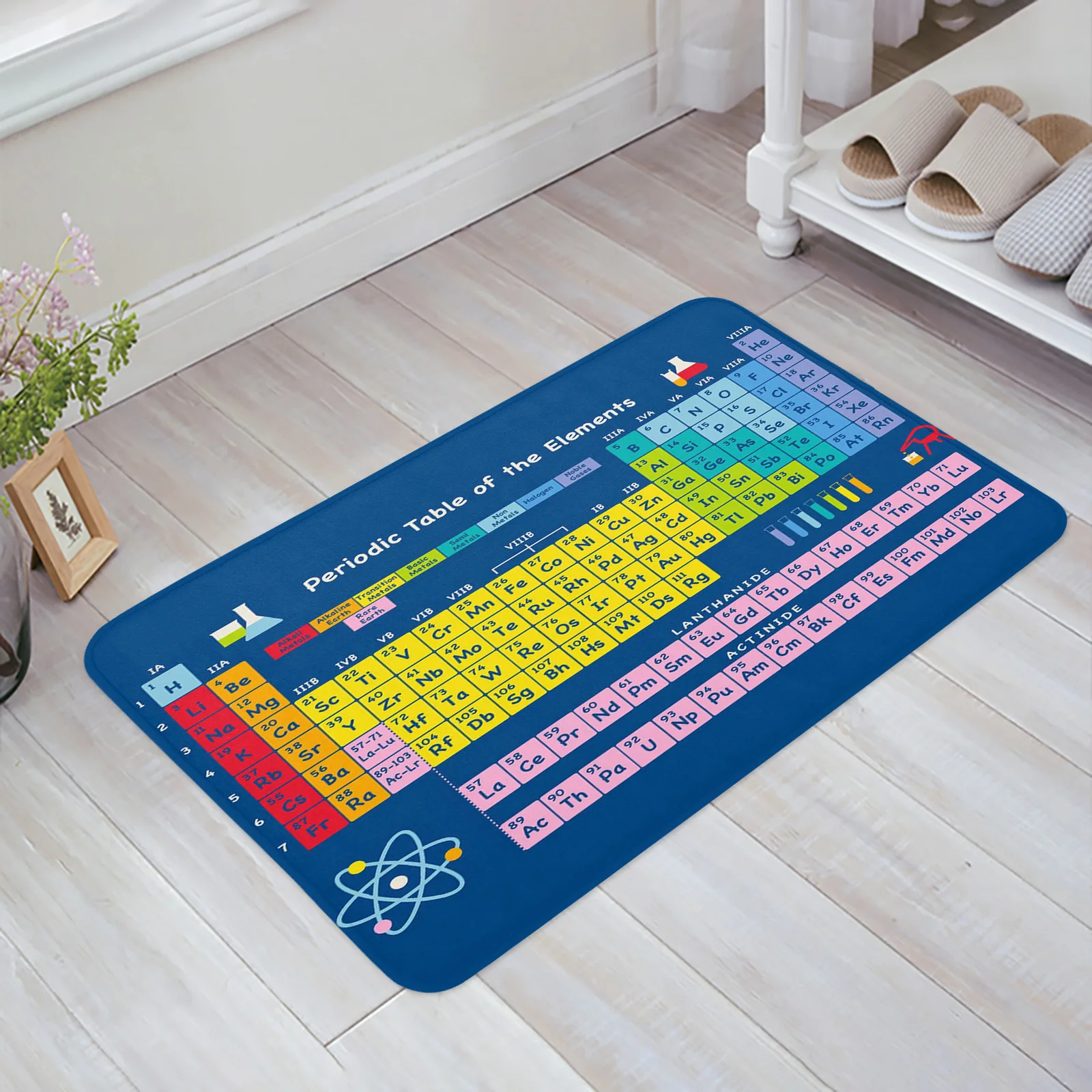 Chemical Elements Periodical Table Non-slip Soft Bedroom Bathroom Bath Mat Rugs 