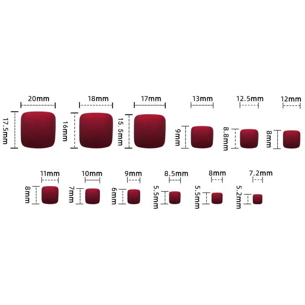 Matte False Toenails Full Cover Artificial Nails Set_voghion.com