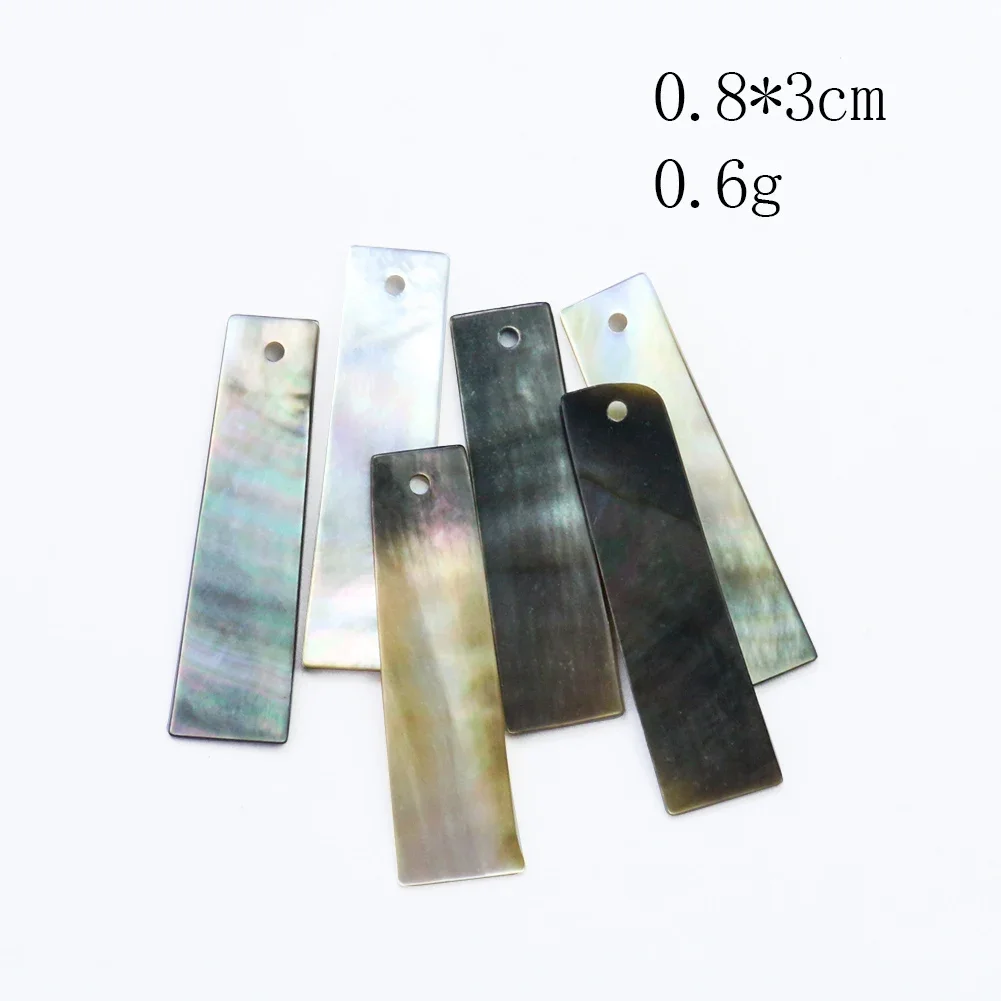 5PCS Natural Mother of Pearl Black Shell Connector Bead Pendant Charm Geometry Shell for Necklace Earring Jewelry Finding Making for natural shell ornaments