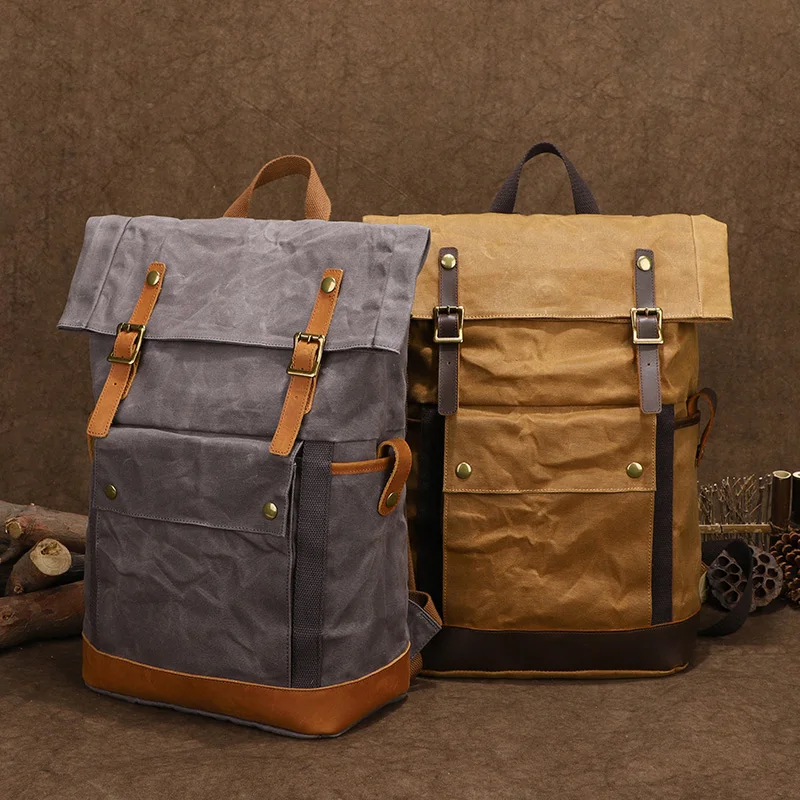 ahead of the pack leather computer backpack Jack Georges Leather Voyager Tech Backpack main image 1