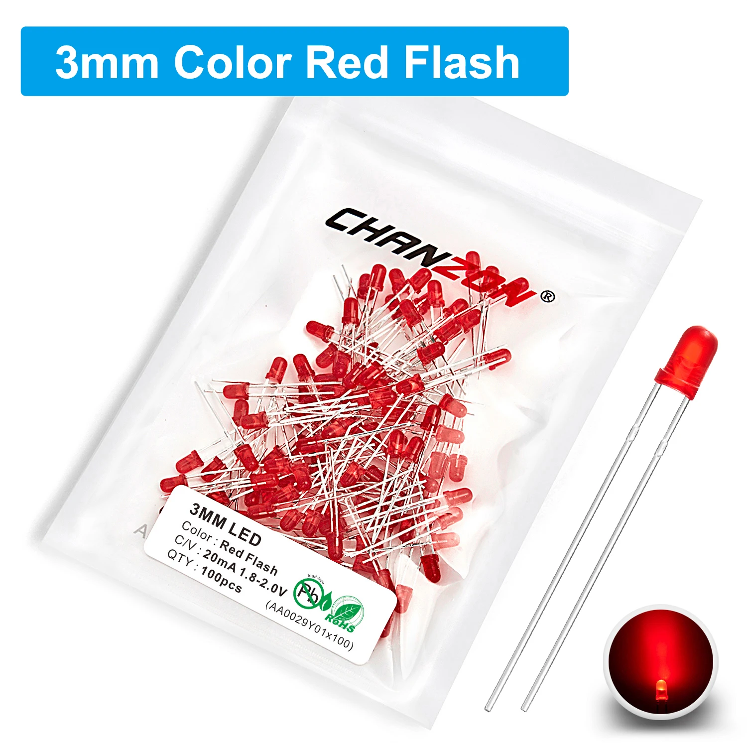 ตัวเลือกสินค้า LED สีเปลี่ยนได้ 7 สี กระพริบได้หลายรูปแบบ