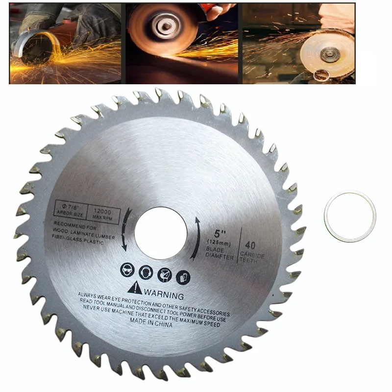 

1/5/10Pcs 125mm 40 Tooth Carbide Saw Blades Woodworking Table Cutting Discs For Wood Cutting Oscillating Tool Accessories