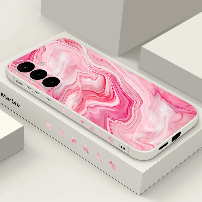 Elegant Marble Watercolor Silicone Shockproof Phone Case
