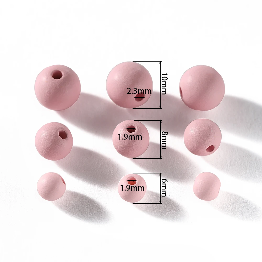 30-100Pcs 6/8/10mm Acryl Matte Perlen Runde Lose Spacer Perlen Für DIY Halskette armband Schmuck Machen Zubehör Liefert – Detail 1