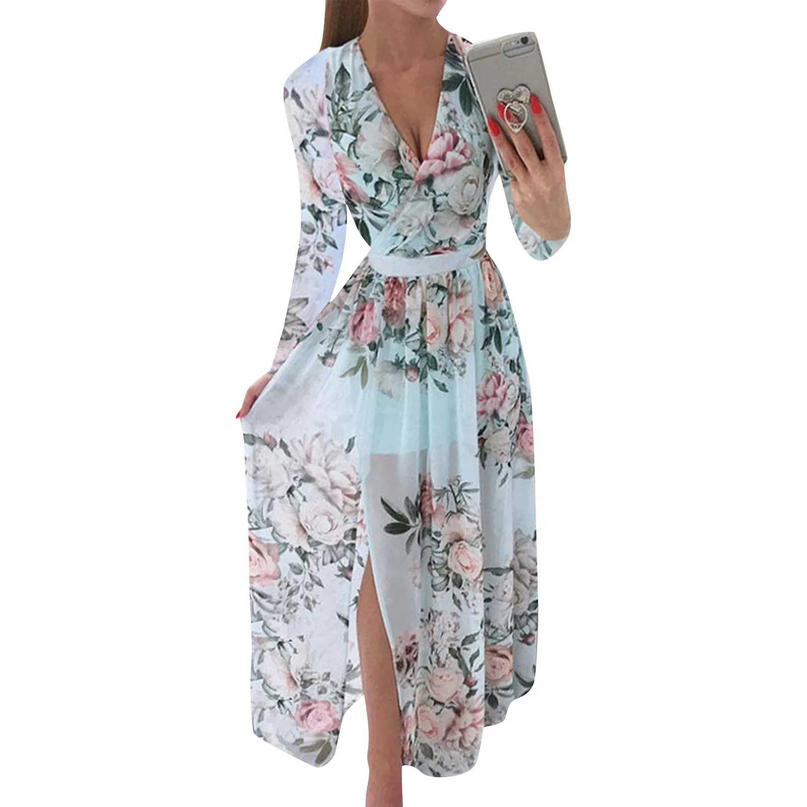 Fashion Chic Floral Pullover Expansion Women's Day Dress